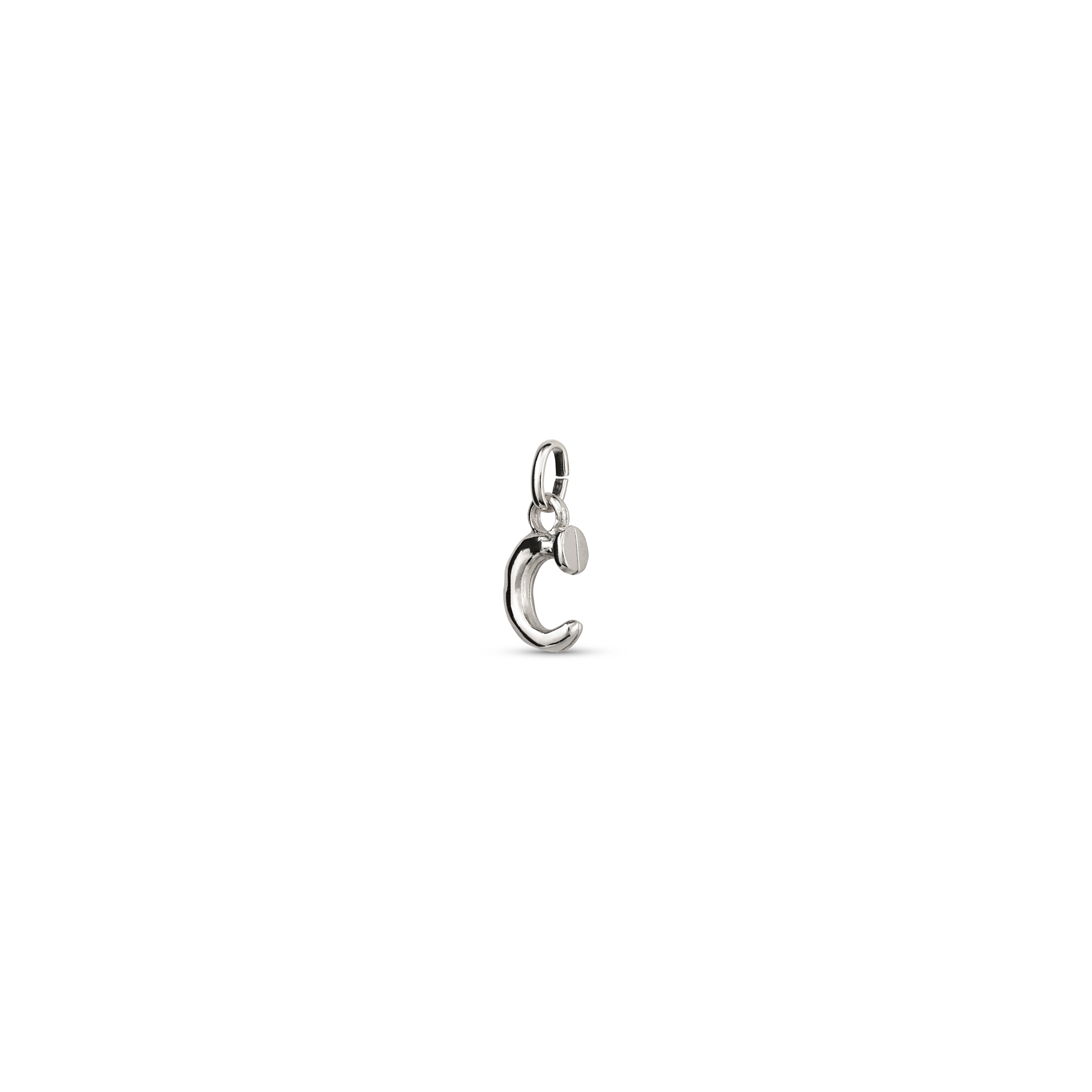 Charm lettera C piccola in argento Sterling, Argent, large image number null